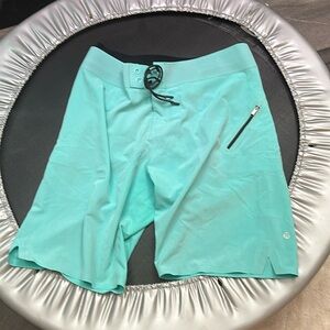 Lululemon lined athletic swim hybrid shorts blue men’s 36